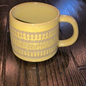 Hearth and hand yellow boho ceramic mug